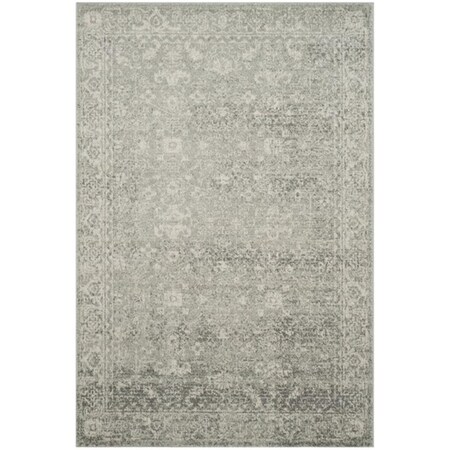 Safavieh 6 ft.-7 in. x 9 ft. Evoke Power Loomed Medium Rectangle Area Rug Silver & Ivory EVK270Z-6